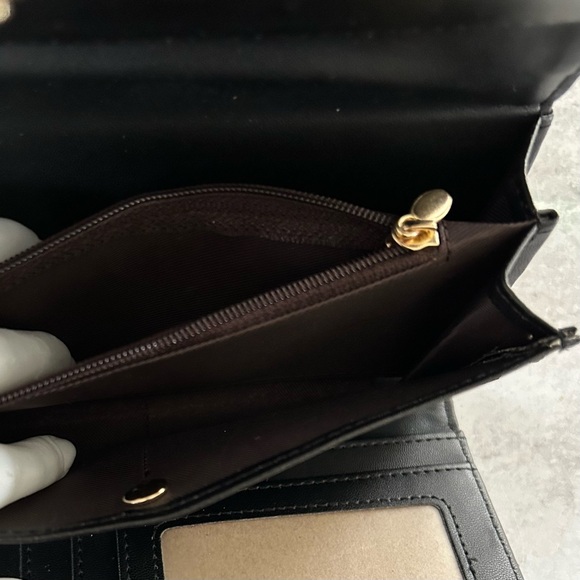 Floral Blooms & Black Vegan Leather Supreme Long Wallet Wristlet by AR New York - Picture 5 of 7